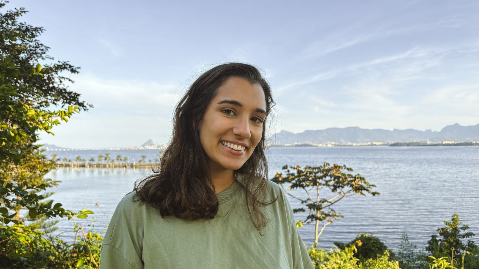 Sofia by Guanabara Bay in Rio de Janeiro